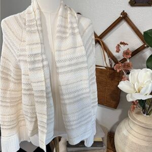 Moth Cream Textured Knit cardigan